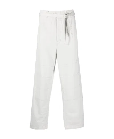 Lemaire Logo Casual Pants In White