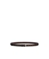 Lemaire Logo-engraved Leather Belt In Black