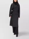 Lemaire Long Belted Coat Notched Lapels In Multi
