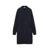 Lemaire V-neck Long Cardigan In Bk981 Anthracite Melange