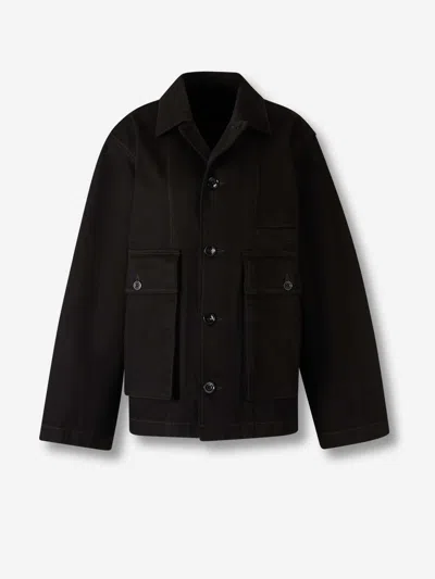 Lemaire Long Coat In Black