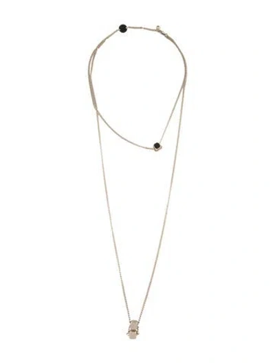 Pre-owned Lemaire Long Double Strand Necklace, 19.25" In Multicolor