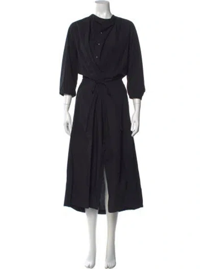 Pre-owned Lemaire Long Dress In Black