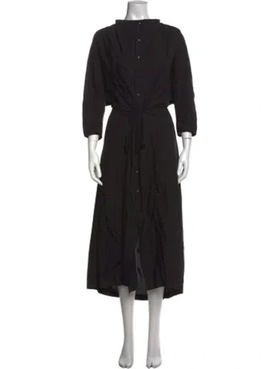 Pre-owned Lemaire Long Dress In Black