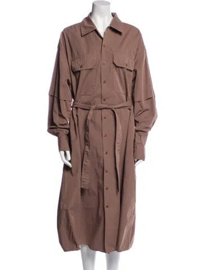 Pre-owned Lemaire Long Dress In Brown