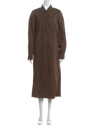 Pre-owned Lemaire Long Dress In Brown