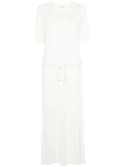 Lemaire Long Dress With Belt In White