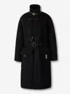 Lemaire Belted Toggle-fastening Coat In Black