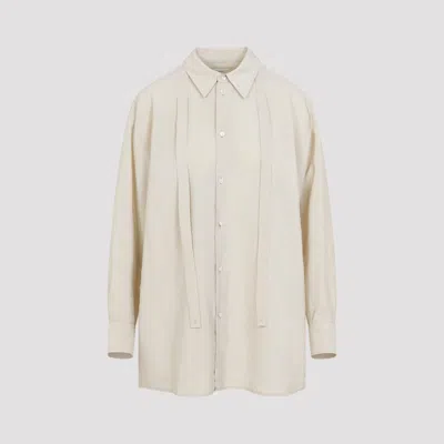 Lemaire Tie Long Sleeve Shirt In Neutral