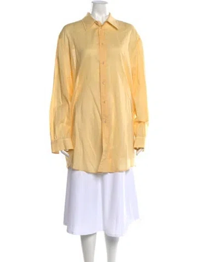 Pre-owned Lemaire Long Sleeve Button-up Top In Neutral