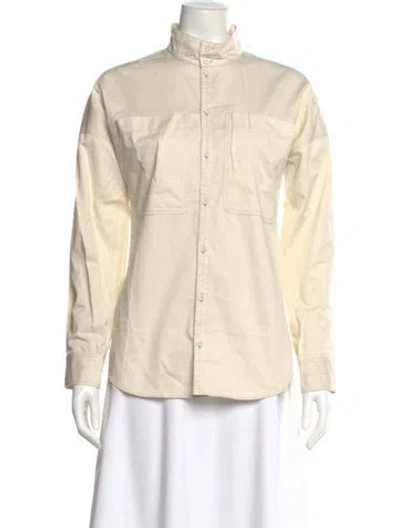Pre-owned Lemaire Long Sleeve Button-up Top In Neutral