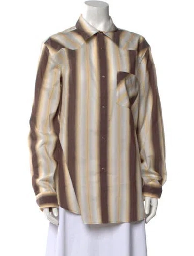 Pre-owned Lemaire Long Sleeve Button-up Top W/ Tags In Neutral