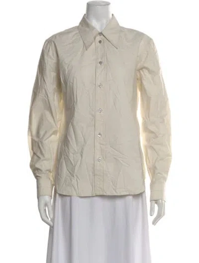 Pre-owned Lemaire Long Sleeve Button-up Top W/ Tags In Neutral