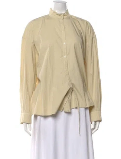 Pre-owned Lemaire Long Sleeve Button-up Top In Yellow