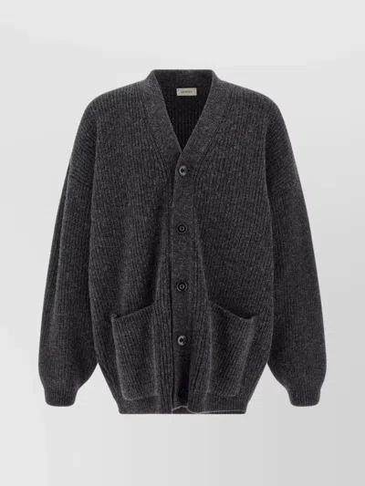 Lemaire Long Sleeve Cardigan Front Pockets In Multi