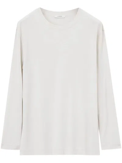 Lemaire Long-sleeve Cotton T-shirt In Neutrals