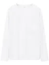 Lemaire Long-sleeve Cotton T-shirt In White
