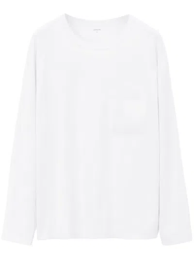 Lemaire Long-sleeve Cotton T-shirt In White