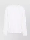 Lemaire Long Sleeve Crew Neck T-shirt With Pocket In White