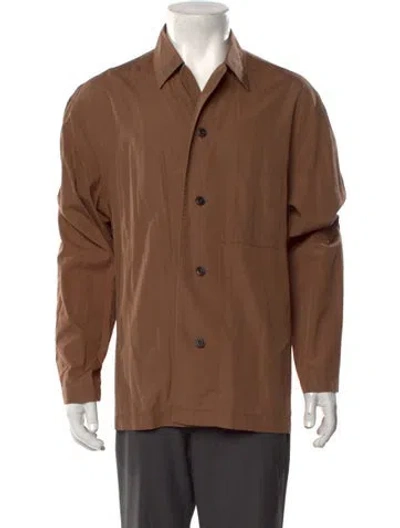 Pre-owned Lemaire Long Sleeve Dress Shirt In Brown