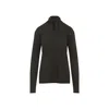 Lemaire Long Sleeve Scarf Collar T-shirt In Brown