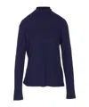 Lemaire Crewneck Foulard Top Bow In Blue