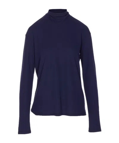 LEMAIRE LEMAIRE SCARF DETAILED LONG SLEEVED TOP
