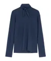 Lemaire Long Sleeve Foulard Top In Blue
