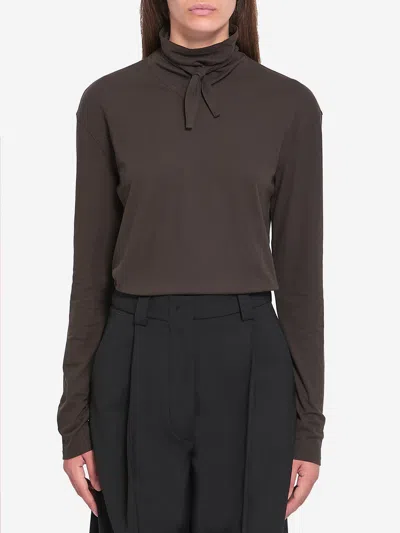 LEMAIRE LONG SLEEVE FOULARD TOP