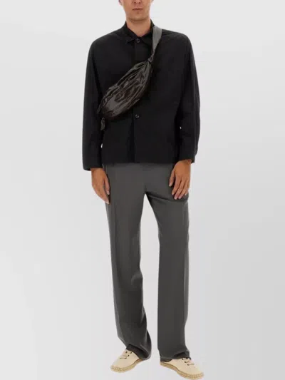 Lemaire Long Sleeve Jacket Featuring Chest Pocket Design In Black