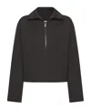 Lemaire Wool And Cotton-blend Zip-up Sweater In Black
