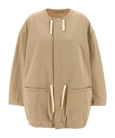 LEMAIRE LEMAIRE DRAWSTRING CREWNECK PARKA