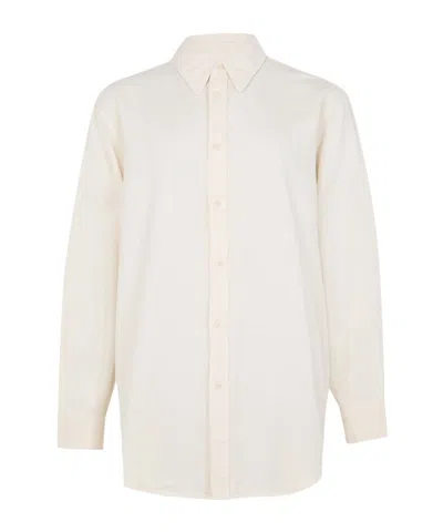 Lemaire Long Sleeve Relaxed Shirt In Off-white