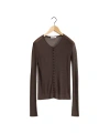 Lemaire Seamless Viscose Blend Ribbed Top In Black