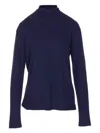 Lemaire Crewneck Foulard Top Bow In Blue