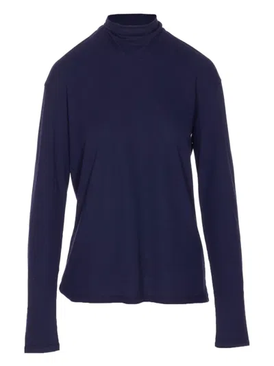 LEMAIRE LONG-SLEEVE SCARF-DETAIL TOP