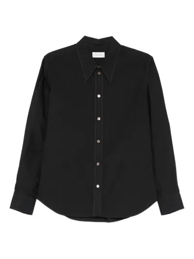 Lemaire Long-sleeve Shirt In Black