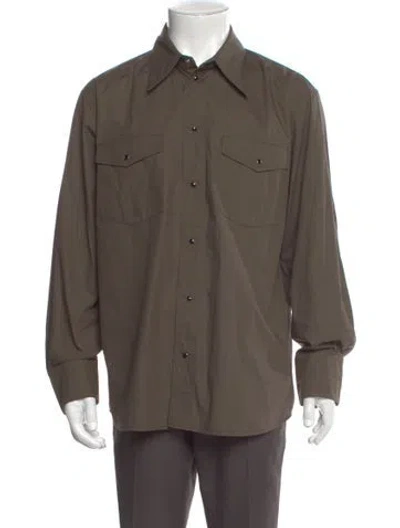 Pre-owned Lemaire Long Sleeve Shirt In Brown