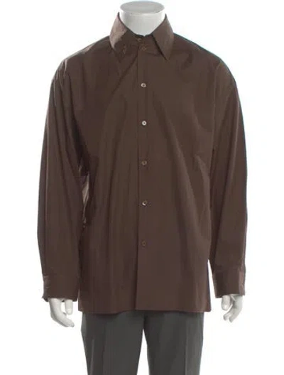 Pre-owned Lemaire Long Sleeve Shirt In Brown