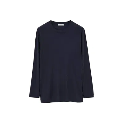 Lemaire Long-sleeved Straight Hem T-shirt In Black