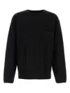 Lemaire Relaxed Fit Long-sleeved Top With Crew Neckline In Black