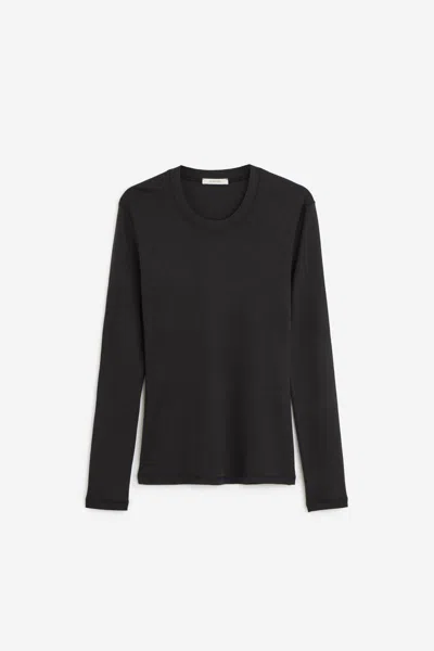 Lemaire Long Sleeve T-shirts In Black