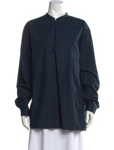 Pre-owned Lemaire Long Sleeve Top In Blue