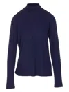 Lemaire Long-sleeve Top With Scarf Detail In Blue