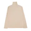 Lemaire Long Sleeve Turtle Neck In White Meringue In Bianco Sporco