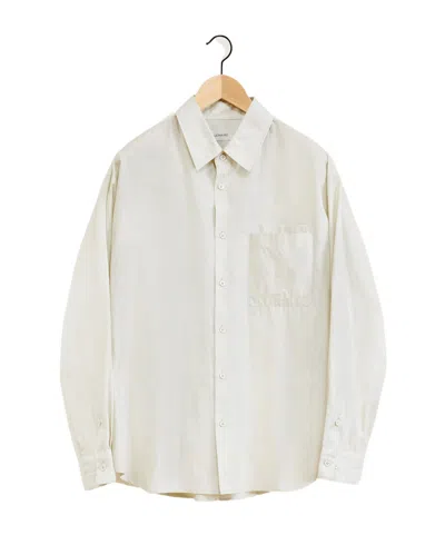 Lemaire Regular Shirt With Long Sleeves And Pointed Collar In White