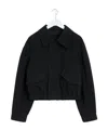Lemaire Long-sleeved Casual Jacket In Black