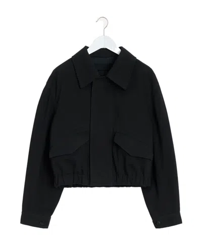 Lemaire Long-sleeved Casual Jacket In Black