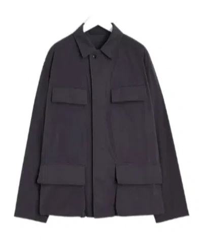 Lemaire Long-sleeved Casual Jacket In Grey