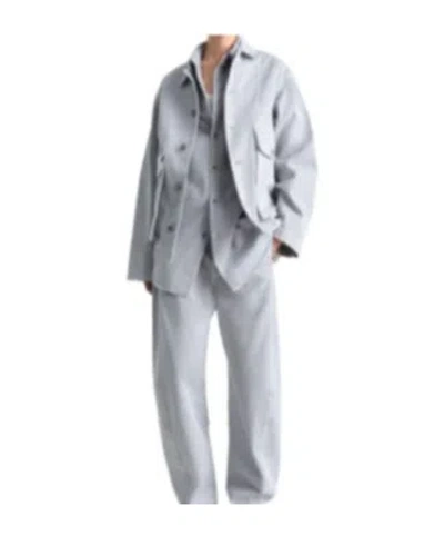 Lemaire Long-sleeved Casual Jacket In Gray